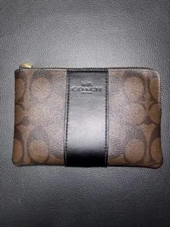 COACH レザー財布 ブラウン/ブラック