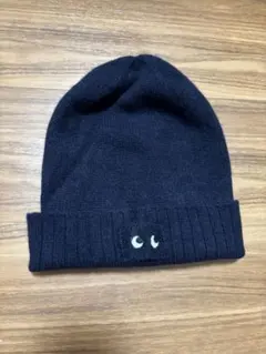 ユニクロ　ANYA HINDMARCH ネイビー ニット帽