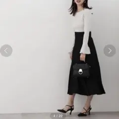 プロポーションボディドレッシング　ブラック　マーメイドサテンスカート