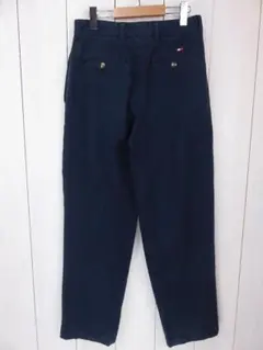 【値下げ】トミーヒルフィガー　刺繍入りコットンパンツ 紺　ウエスト78㎝　M相当