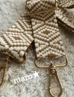 新品✨バッグ付け替えショルダーストラップのみ❤️スマホショルダー⭐️ダイヤベージュ