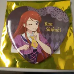 アイカツ! アトレ ガラポン Ｂ賞 ビッグハート缶バッジ 紫吹蘭