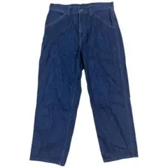 【ほぼ未使用】UNIQLO ストレートデニムパンツ 濃紺 ブルー