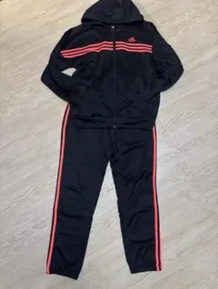 adidas ジャージ上下セット M ブラック/レッド