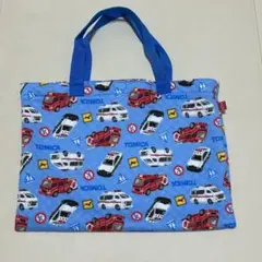 しまむら　トミカ　バッグ　ブルー