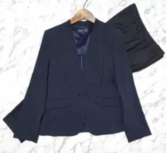 美品★INDIVI インディヴィ★セットアップ ノーカラー ピンストライプ