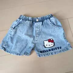 futafuta　ハローキティ　ショートパンツ　デニム　110cm