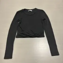 ZARA 長袖カットソー ブラック Mサイズ