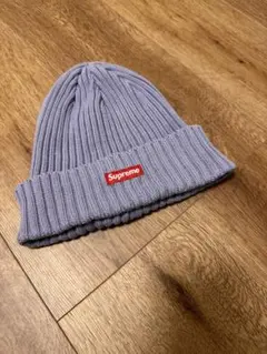 supreme シュプリーム ニット帽 ボンボン 水色ストライプ ビーニー