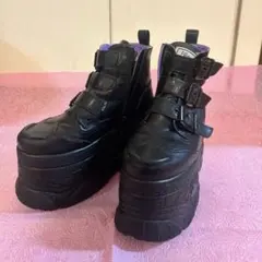 ヨースケ YOSUKE 厚底ブーツ スニーカー ブラック