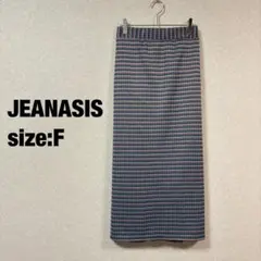 JEANASIS ジーナシス ジャガードチェック ナローマキシスカート 総柄 Fのサムネイル