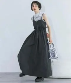PAGEBOY ページボーイ ドロストギャザーキャミワンピース