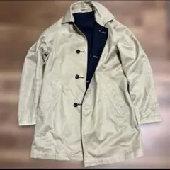 リバーシブル コート アウター　ベージュ ネイビー　メンズ　ビジネス　スーツ　紺