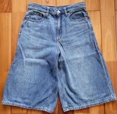 【美品】GUデニムハーフパンツ ブルー Sサイズ