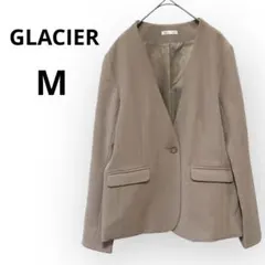 GLACIER　グラシア　ノーカラージャケット　ベージュ系　M