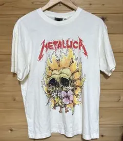 H&M メタリカ スカル Tシャツ MバンドT