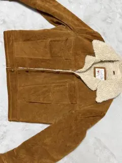 ブラウン スエードジャケット ボア裏地 アウター ジャケット