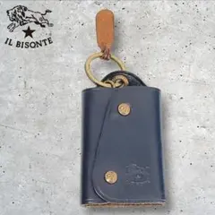 中古【IL BISONTE】イルビゾンテ 良革レザー キーリング キーケース