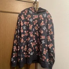 Milkboy クマプリント フード付きパーカー