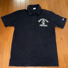 チャンピオンBenedictine Football ポロシャツ ブラック
