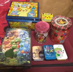 ポケモン　空き缶　空缶　お菓子缶　ケース　　　 クッキー缶　非売品　ボックス