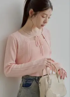 【Chico】　アイレットチビボレロ　ベアセット　カーディガン　ボレロ