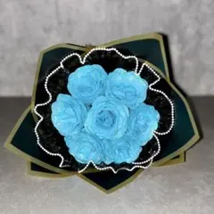 「輝」グリッターローズアレンジメントLightBlue 輝」グリッターローズ花束青 - メルカリ