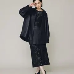 ガリャルダガランテ ブラック　レザーラップスカート