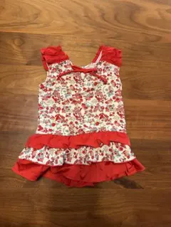 【ブランシェス】90cm 花柄　フリル　水着