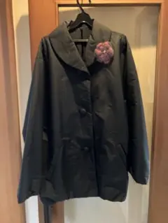 可愛い！フェリシモ　中綿入りブラックオーバーサイズジャケット　Ｍ