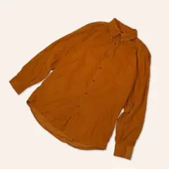 ユニクロ トラッド カジュアル きれいめ コーデュロイ ボタンダウン シャツ L