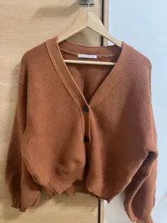 KBF オレンジ カーディガン M