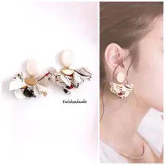 【No.430】ハンドメイド ピアス イヤリング 大人可愛い タッセル