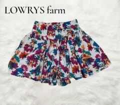 （117）LOWRYS farm 総柄キュロット　ハーフパンツ