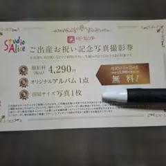 スタジオアリス　ご出産お祝い記念　★撮影料無料　★生後5ヶ月まで　アルバム付き