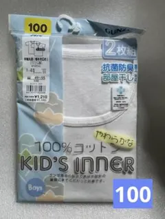GUNZE コットンキッズインナー 100cm 2枚組
