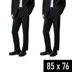 uniqlo ユニクロ 感動パンツ テーパード ブラック 85 レングス 76