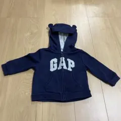 80cm 匿名配送　baby GAP パーカー　上着　ネイビー　くま耳