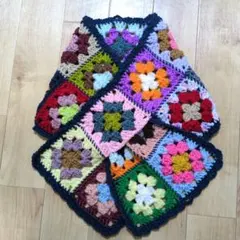 【フォロワー様100人超感謝♡お値引き】ハンドメイド グラニーモチーフマフラー㊱