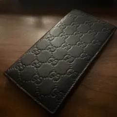 GUCCI ブラックレザー 長財布