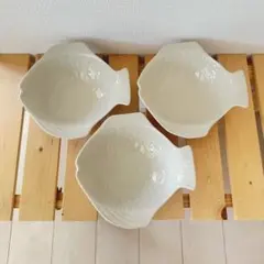 陶器☆お魚さん（白）3つ超お得セット☆白のお魚さんは最後の1組☆☆