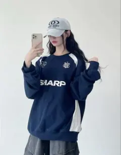 【SCENERITY】ブロック オーバーフィット スウェットシャツ