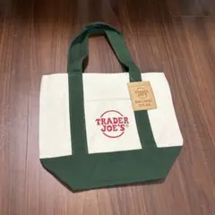 【新品タグ付 未使用】トレジョTRADER JOE'S ミニトートバックグリーン