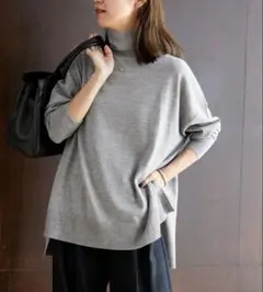 美品ジャーナルスタンダードレリューム BiellaYarnワイドタートルネック