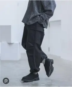 Casper John ギミックカーゴパンツ　ワイドパンツ　ブラック　M