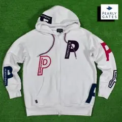 PEARLY GATES/パーリーゲイツ ジップパーカー【ホワイト/１】美品！