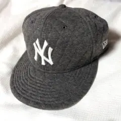 タグ付ニューエラ 59FIFTY キルティング キャップ グレー NEW ERA