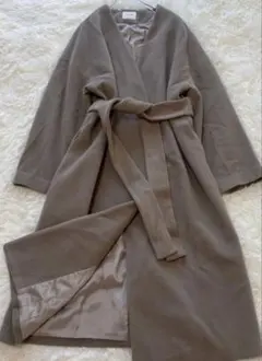 Demi-Luxe BEAMS ダブルフェイスウールベルテッドロングコート