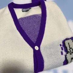 GALFY カーディガン 中型 ホワイト/パープル