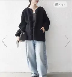 【美品】SHIPS any ボア フリース 2WAY フーディー ブルゾン